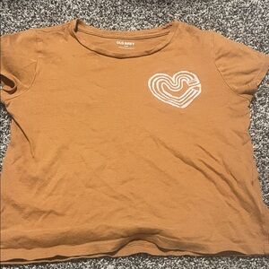 Old Navy Kids Tan Heart Tee